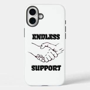 Endless Support – Handshake Symbol of Unity & Trus iPhone 16 Plus Case