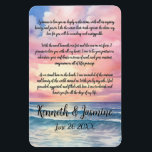 Endless Vows by the Sea Wedding Magnet<br><div class="desc">Endless Vows by the Sea – Customisable Beach Wedding Flexible Photo Magnet Celebrate your love against the breathtaking serenity of a sunlit shore. This customisable wedding backdrop features a golden seaside sunset, gentle ocean waves, and a heartfelt vow that evokes the timeless strength and depth of true connection. Personalise it...</div>