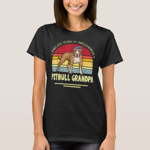 Endless Years Of Awesomeness Pitbull Dog Grandpa H T-Shirt