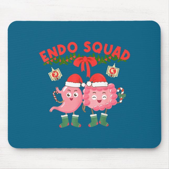 Endo Squad Nurse Stomach Santa Hat Endoscopy Tech  Mouse Pad (Front)