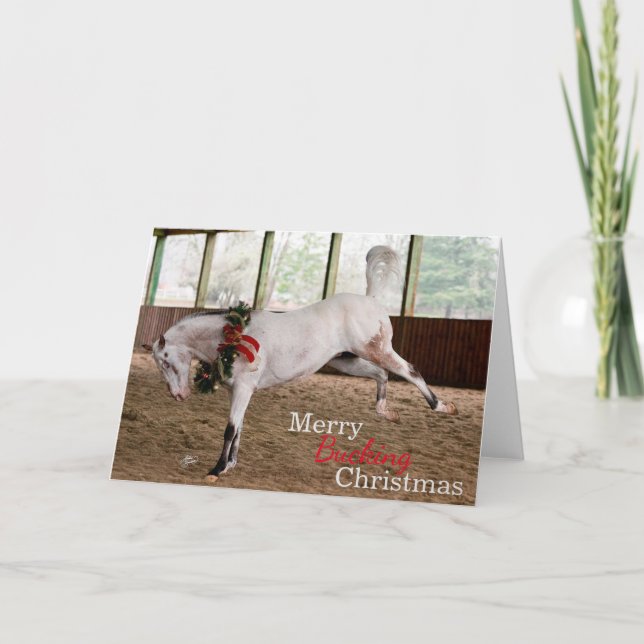 Endo the Blind "Merry Bucking Christmas" Thank You Card (Front)