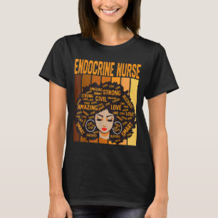 Endocrine Nurse Powerful Black History Month Black T-Shirt