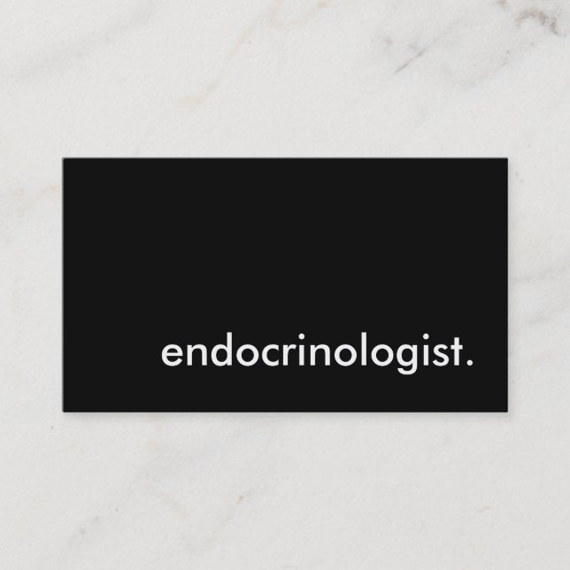 endocrinologist. business card (Front)