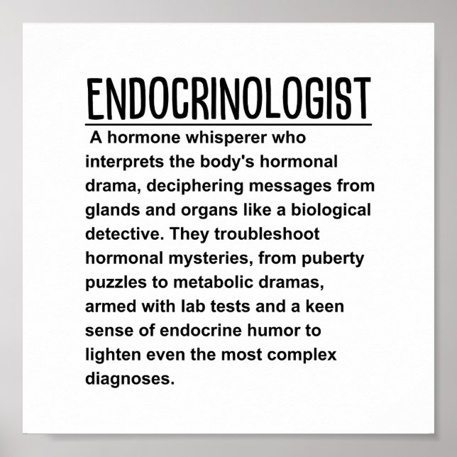 Endocrinologist  poster (Front)