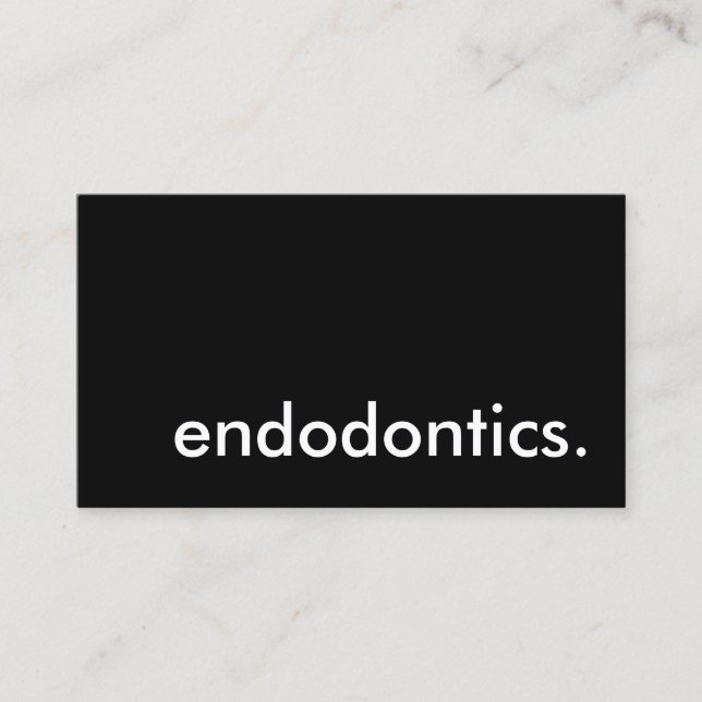 endodontics. business card (Front)