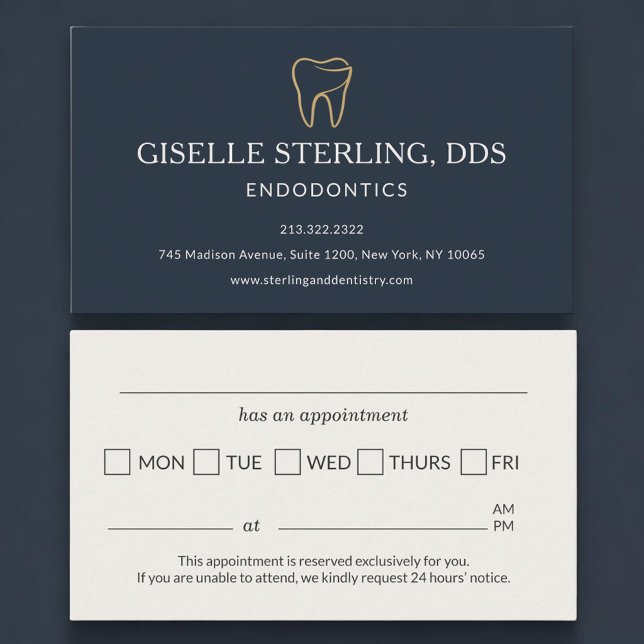 Endodontics Dentistry Tooth Appointment Reminder Card (Creator Uploaded)