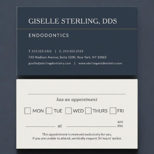 Endodontics Office Appointment Reminder Card