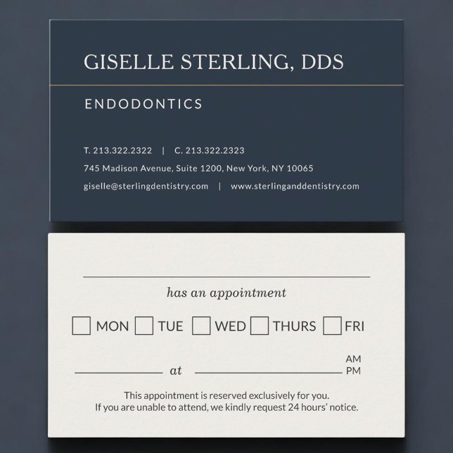 Endodontics Office Appointment Reminder Card (Creator Uploaded)