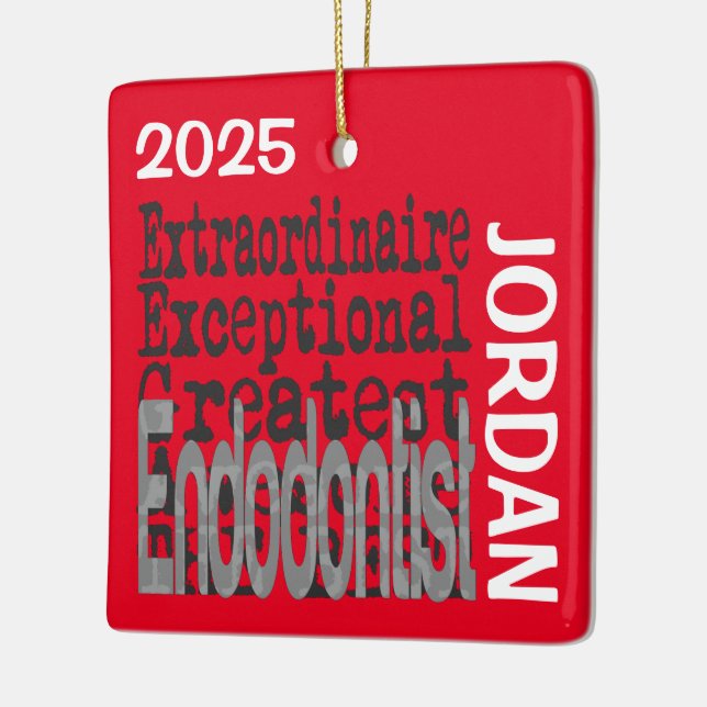 Endodontist Extraordinaire CUSTOM Ceramic Ornament (Left)