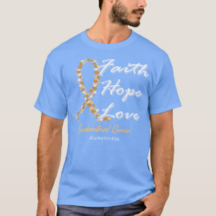 Endometrial Cancer Awareness Faith Hope Love In Th T-Shirt