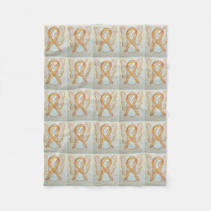 Endometrial Cancer Awareness Ribbon Soft Blankets