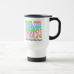 Endometrial Cancer Believe Strength Determination Travel Mug