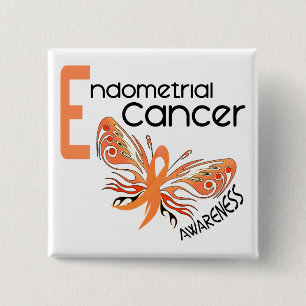 Endometrial Cancer BUTTERFLY 3.1 15 Cm Square Badge