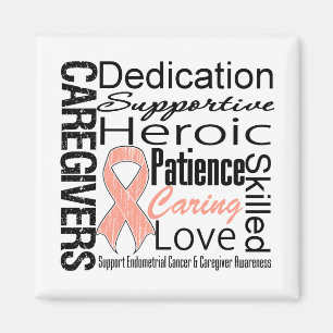 Endometrial Cancer Caregivers Collage Magnet