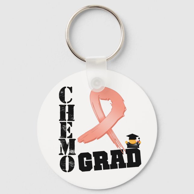 Endometrial Cancer Chemo Grad Key Ring (Front)