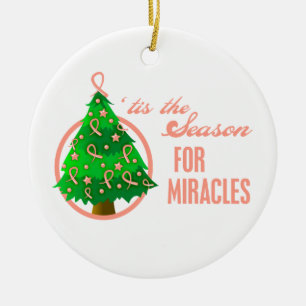 Endometrial Cancer Christmas Miracles Ceramic Tree Decoration