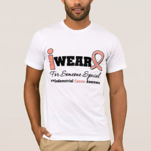 Endometrial Cancer I Wear Peach Ribbon For Someone T-Shirt