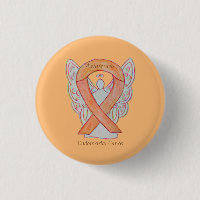 Endometrial Cancer Peach Awareness Ribbon Pins