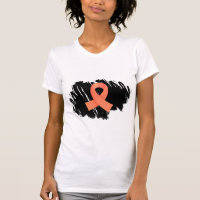 Endometrial Cancer Peach Ribbon With Scribble