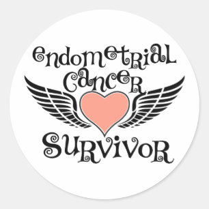 Endometrial Cancer Survivor Classic Round Sticker