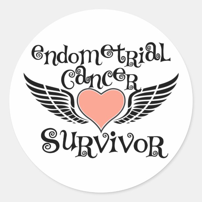Endometrial Cancer Survivor Classic Round Sticker (Front)