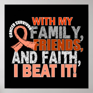 Endometrial Cancer Survivor Family Friends Faith Poster