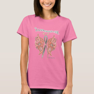 Endometrial Cancer Warrior Celtic Butterfly T-Shirt