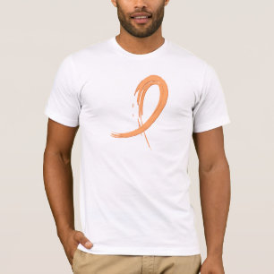 Endometrial Cancer's Peach Ribbon A4 T-Shirt
