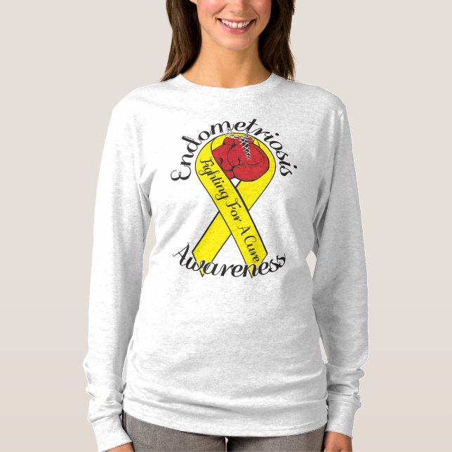 ENDOMETRIOSIS AWARENESS Basic Long Sleeve T-Shirt (Front)