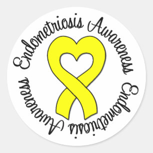 Endometriosis Awareness Classic Round Sticker