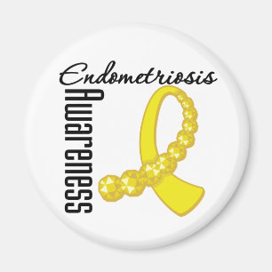 Endometriosis Awareness Gemstone Ribbon Magnet