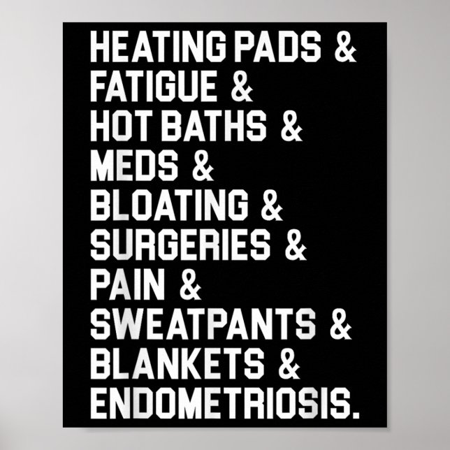 Endometriosis Awareness Gift Heating Pads Pain Ade Poster (Front)