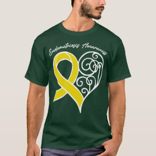 Endometriosis Awareness Heart Ribbon Gift Valentin T-Shirt