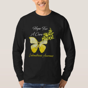 Endometriosis Awareness Hope For A Cure Butterfly T-Shirt