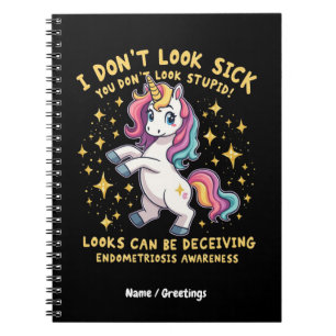 Endometriosis Awareness Strong Unicorn Warrior  Notebook