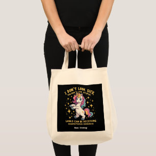 Endometriosis Awareness Strong Unicorn Warrior Tote Bag