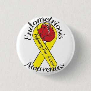 Endometriosis Awarness Small, 1¼ Inch Round Button