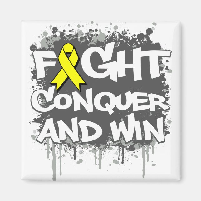 Endometriosis  Fight Conquer and Win Magnet (Front)