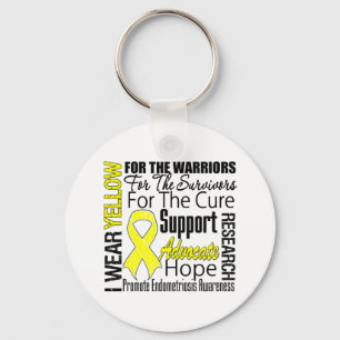 Endometriosis I Wear Yellow Ribbon Tribute Key Ring