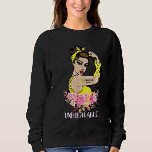Endometriosis Warrior Unbreakable Arm Tattoo Stron Sweatshirt