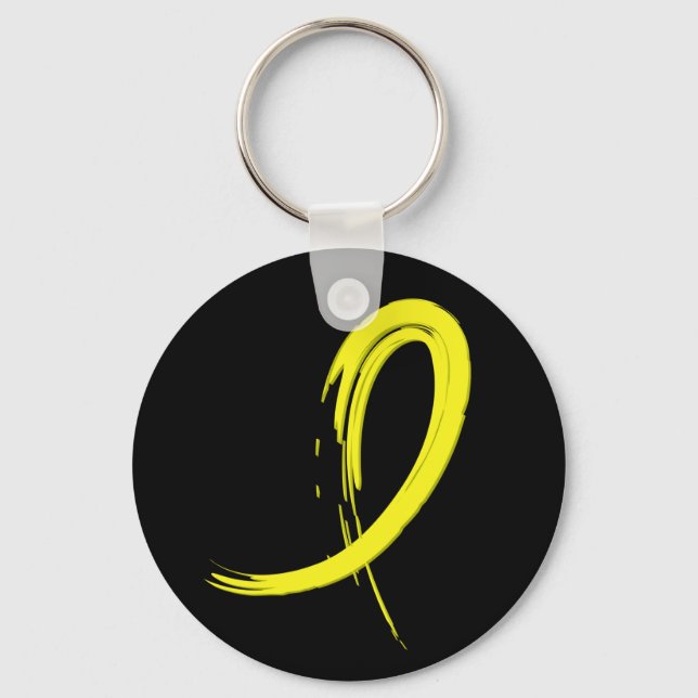 Endometriosis's Yellow Ribbon A4 Key Ring (Front)