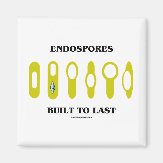 Endospores Built To Last (Bacterial Attitude) Magnet (Front)