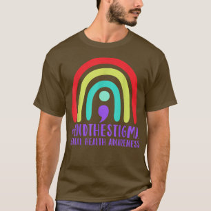 Endthestigma - Mental Health Awareness Semicolon R T-Shirt