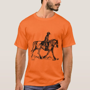 Endurance Horse Simple Sketch T-Shirt