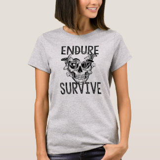 Endure and Survive Skull with Mushrooms | Dark Sur T-Shirt