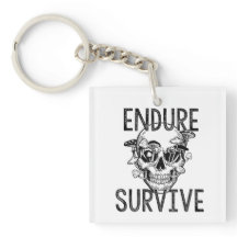 Endure and Survive Skull with Mushrooms
