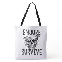 Endure and Survive Skull with Mushrooms
