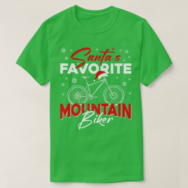Enduro MTB Mountain Bike Riding Downhill Christmas T-Shirt (Design Front)