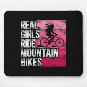 Enduro Mtb Mountain Bike Riding Downhill Girl Retr Mouse Pad