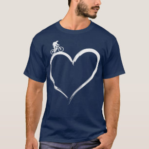 Enduro MTB Mountain Bike Riding Downhill Heart T-Shirt